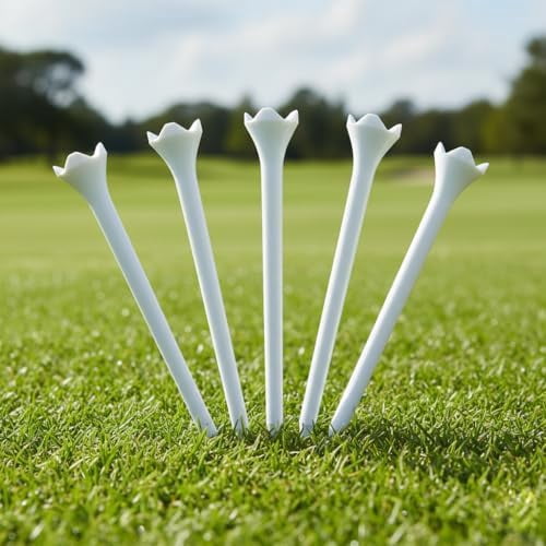Jointown White Plastic Golf Tees, 30 or 100 Pack, Golf Tees 3 1/4 Inch