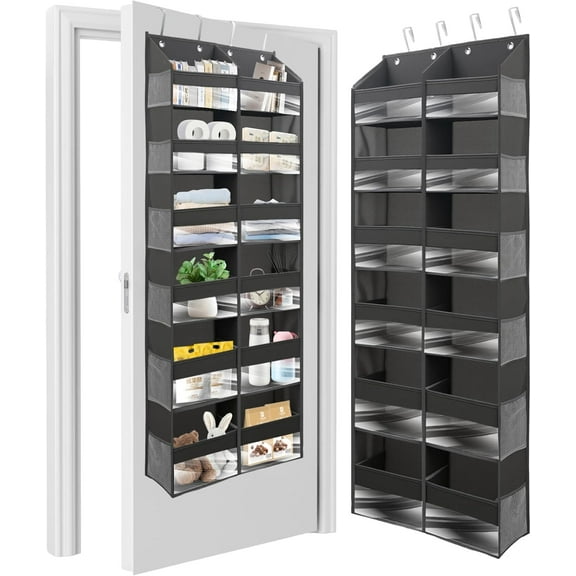 A house of tools Heavy Duty Over the Door Organizer - Extra Wide Closet Organizers And Storage, Hanging Storage Door for Bedroom & Baby Nursery, 1PC Dark Gray