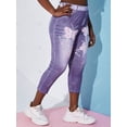 thumbnail image 2 of Tallas grandes Mariposa 3D Crop Esté impresas Rosegal Leggings de talla grande, 2 of 5