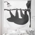 thumbnail image 1 of Sloth Tapestry, Animal Silhouette Hanging from Showering Funny Forest Life Art, Fabric Wall Hanging Decor for Bedroom Living Room Dorm, 5 Sizes, Charcoal Grey White, by Ambesonne, 1 of 1