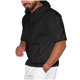 thumbnail image 4 of pstuiky camisetas de hombre, Blusa con capucha de manga corta y bolsillos de color liso para hombre camisas casuales para hombre s, 4 of 7