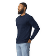 thumbnail image 4 of Gildan Ultra Cotton Men’s Long Sleeve Pocket T-Shirt, Casual Crewneck Tee, Navy, 2XL, 4 of 5
