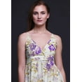 thumbnail image 3 of Bimba Robe Longue Maxi d'Été à Imprimé Floral pour Femme, Col en V, Tenue de Villégiature de Vacances - Très Petit, 3 of 5