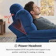 thumbnail image 4 of MCombo Zero Wall Hugger Power Recliner Chair for Small Space RV Living Room, Fabric (Navy Blue), 4 of 10