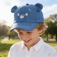 thumbnail image 2 of Gibobby Toddler Baseball Hat With Cute Pattern Sun Hats Infant Ball Caps Kid Adjustable Baseball Cap for Boys Girls 3-24M(3-8 Years,Dark Blue), 2 of 9