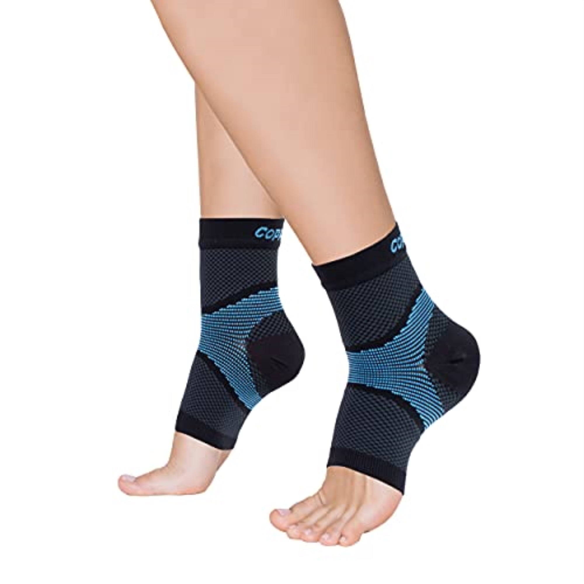 6016863 FOOT COMP SLEEVE L/XL Copper Fit ICE Black/Blue Basic Foot Compression Sleeve 1 box 2 ct (Pack of 1)