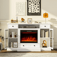 Fireplace TV Stand with AllSided Glass Electric Fireplace 59