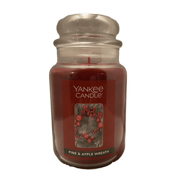 Yankee Candle Holiday PINE & APPLE WREATH Large Original Jar Candle 22oz