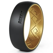 Silicone Wedding Rings for Men & Women by Rinfit. Male & Female Rubber Bands. Two-Tone Collection
