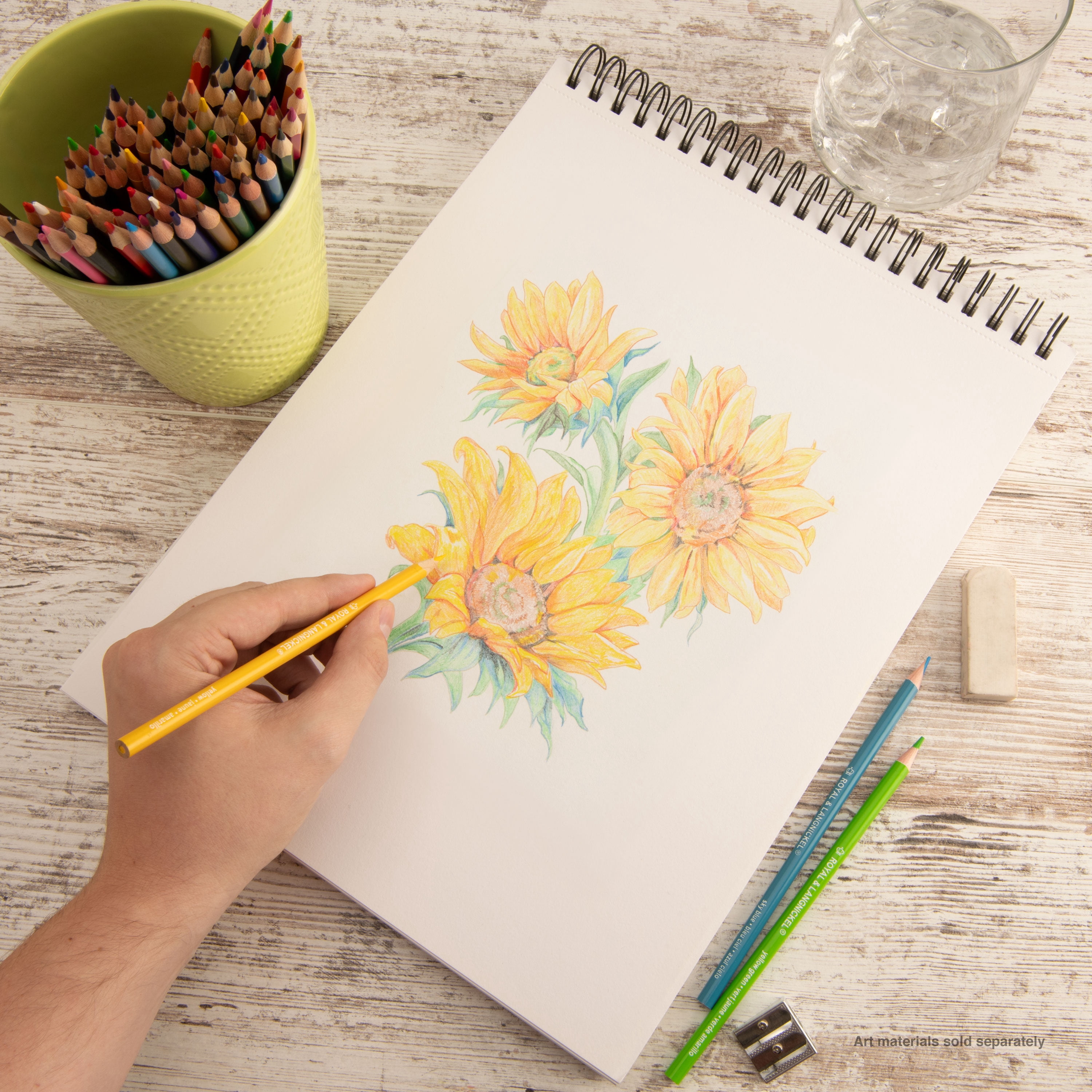 Bee Paper - Bee Inspired 11"x14" Drawing Paper Pad, 60 Sheets, Top Wire, 98lb. 160GSM