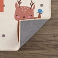 thumbnail image 4 of Hauteloom Lundy Girls Room, Boys Room, Kids Room Playroom Machine Washable Area Rug - Hopscotch Animal Carpet - Cream, Red, Orange, Blue, Colorful - 6'7" x 9', 4 of 8