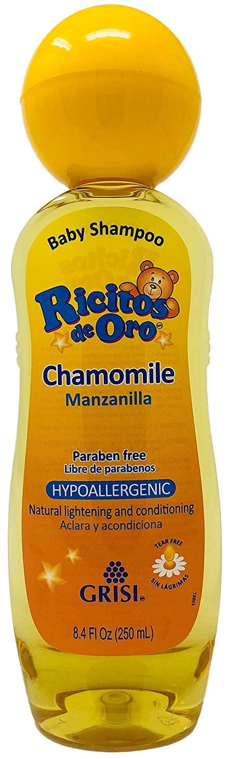 Ricitos de Oro Grisi Chamomile Clarifying Daily Shampoo with Pop-Up Rattle Cap, 8.4 fl oz