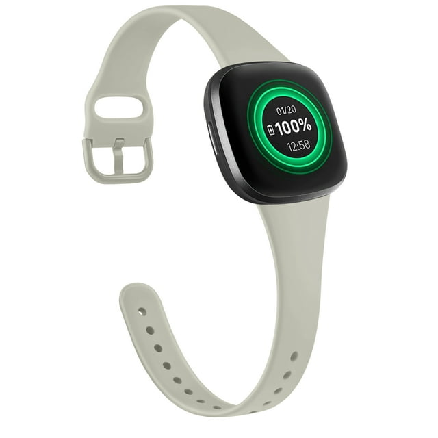 Silicone Silm Strap For Fitbit Versa 3/Versa 4 Band Bracelet For Fitbit Sense/Sense 2 Watchband Wristband Replacement gray For Fitbit versa 3