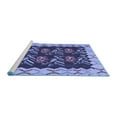 thumbnail image 2 of Ahgly Company Machine Washable Indoor Round Abstract Blue Contemporary Area Rugs, 8' Round, 2 of 4