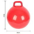 Pure Color Inflatable Bouncing Ball Kids Jumping Hop Ball with Handle