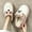Pink, variant on Clog Slippers for Women Fuzzy Plush Closed Toe House Shoes 3D Cartoon Bear Decor Thick Platform Cushioned Footbed Warm Cozy Non Slip Indoor Fluffy Slides Black 8.5-9