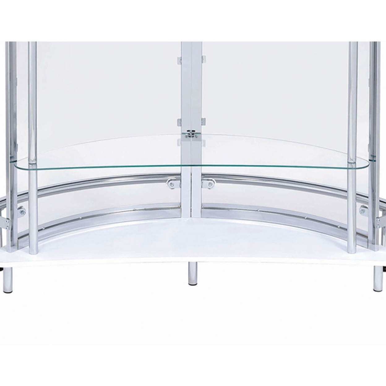 Coaster Contemporary Home Bar Unit with Clear Acrylic Front in White