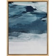 thumbnail image 3 of IDEA4WALL Framed Canvas Wall Art Abstract Blue Color Block Canvas Prints Home Artwork Decor Contemporary Relax/Calm Landscape Paint for Living Room, Bedroom, Dining Room - 24"x36" Natural, 3 of 5