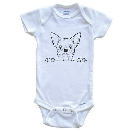 

Chihuahua Dog Breed Drawing Cute One Piece Baby Bodysuit