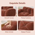 thumbnail image 4 of 80.3" 2-seater boneless Sofa,Red Soft Velvet sofa with 32D High Density Sponge,Fits Living Rooms, 4 of 8