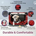 thumbnail image 3 of PetLuv Pull-Along Rolling Cat & Dog Carrier & Travel Crate on Wheels, Detachable, Soft Sided, Locking Zippers, Plush Bed, Privacy Windows, 3 of 10