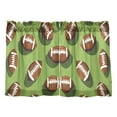 thumbnail image 7 of Yayeee Kitchen Curtains Tier Pair Light Filtering 27"x24" Rod Pocket Short Cafe Window Panel, Game Day Footballs, 7 of 7
