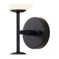 thumbnail image 5 of SAFAVIEH Hymn 2-Light LED Black Metal Wall Sconce with White Shade, 5 of 10