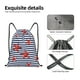 thumbnail image 4 of Fotbe Starfish Navy Blue Stripe Bolsa Mochila con Cordón Estampada, Bolsa de Gimnasio Deportiva, Bolsa Cinch, Bolsa con Cordón para Hombres y Mujeres-Medium, 4 of 6