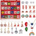 thumbnail image 2 of Christmas Jewelry Gift Countdown Calendar Advent Necklace Ear Studs Earrings Handheld Gift Box, 2 of 6