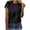 Black, variant on IROINNID Women's Fashion Comfy Summer Round Neck Leisure Minimalist Short Sleeve Printing T-Shirts Tops