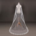 thumbnail image 2 of Velo de novia sencillo de 3 m, velo de novia largo de encaje blanco, 2 of 5