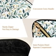 thumbnail image 5 of FORMRS Makeup Bag Travel Cosmetic Organizer for Women Fold Flat Zipper Pouch with Handle, Darker Leafy Pattern, 5 of 8
