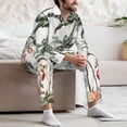 thumbnail image 7 of Lsque Flamingo Palm Trees Pattern Long Sleeve Pajama Set for Men - Soft 2-Piece Sleepwear and Loungewear Set with Pockets, Comfy Nightwear-Large, 7 of 7