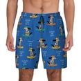 thumbnail image 3 of Uemuo Skater Dog Pattern Mens Swim Trunks Quick Dry Board Shorts with Mesh Lining, Stretch Beach Shorts Quick Dry No-Chafing Board Shorts-Large, 3 of 9