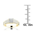 thumbnail image 3 of Luxurman Round Princess Cut 14k Natural Diamond Ring Unisex Wedding Band (Yellow Gold Size 12.5), 3 of 3