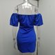 thumbnail image 5 of Vestido Vestido ajustado elegante con manga de volantes Traje diario de damas de color sólido (Azul oscuro L) Ygjytge Azul oscuro T L para Mujer, 5 of 8
