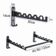 thumbnail image 5 of Wall Mounted Clothes Rack, Foldable Clothes Rails Folding Wall Hanger, Metal Wall Mounted Clothes Rack, Drying Rack for Bedroom Bathroom, 80cm Long Bl, 5 of 5