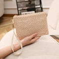 thumbnail image 6 of FENOHREFE Woven Straw Handbag for Women Casual Beach Vacation Small Envelope Bag with Wristlet Zippered Wallet Purse, 6 of 8