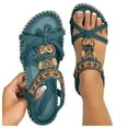 thumbnail image 5 of Adjustable Boho Sandals Women Flat Ankle Strap Summer Dressy Shoes, 5 of 9