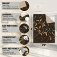 thumbnail image 3 of Ottomanson Leaf Indoor Doormat 2'3" x 3' - Non Slip Low Pile Area Rug for Entryway, Brown, 3 of 11