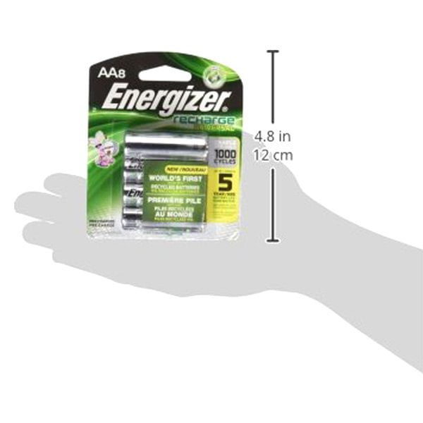 Energizer Rechargeable NiMH AA Batteries, 8 Count