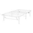 thumbnail image 3 of Mainstays Twin 14" High Profile Foldable Steel Platform Bed Frame with Storage Space Under Frame, No Box Spring Required, White, 3 of 9