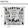 thumbnail image 2 of Farmhouse Camping Rules Kitchen Curtains Rustic Black White Small Short Cafe Window Curtains Vintage Farm Country Retro Bathroom Window Drapes Treatment Tier Curtains 2 Panels (27.5x39 Inch), 2 of 6