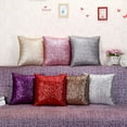 thumbnail image 4 of SPRING PARK 16” x 16” Pink Shining Sequins Decorative Pillow Covers, Reversible, Zip Closure, 4 of 5