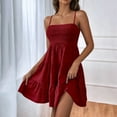 thumbnail image 2 of Women's Casual Dress Strapless Mini Textured Boho Summer Flowy A-Line Dress for Daily Outfit, 2 of 2