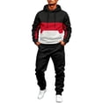 thumbnail image 4 of Men's 2 Piece Tracksuit Set Hooded Sweatsuit for Men Athletic Running Suit Sets Long Sleeve Casual Outfits, 4 of 4