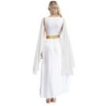 thumbnail image 2 of Vxuxlje Costume en Toge Grecque pour Femmes, Reine Romaine Grecque, Robe de Cosplay Grecque, Robe Maxi Fluide, Robe de Fantaisie d'Halloween, Blanc, 2 of 7