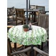 thumbnail image 2 of Outdoor Tablecloth with Umbrella Hole for Patio/Picnic/Party/Camping, Green Polka Dots Waterproof Table Cloth Round Cover Washable, Watercolor Abstract Art (Dia 54"), 2 of 8