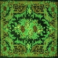 thumbnail image 1 of Ahgly Company Indoor Square Medallion Green French Area Rugs, 3' Square, 1 of 1