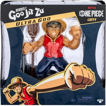 Heroes of Goo Jit Zu One Piece Luffy Stretchy 7 inch Collectible Action Figure, with Accessorie